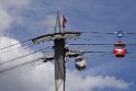 Koelner Seilbahn Gondel blieb haengen Koeln Linksrheinisch P002